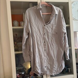 Victoria's Secret Light Gray Night Shirt Sz S
